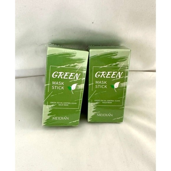 **NEW** Meidian Green Mask Stick Green Tea Control Clean Solid Mask (2 Pack) - Picture 1 of 3